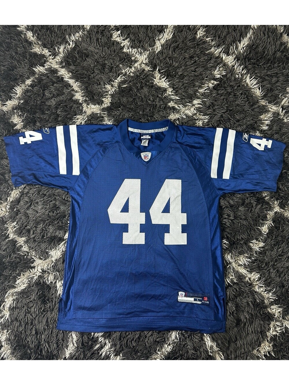 Reebok NFL Equipment Indianapolis Colts Dallas Clark #44 Jersey Mens Large Blue